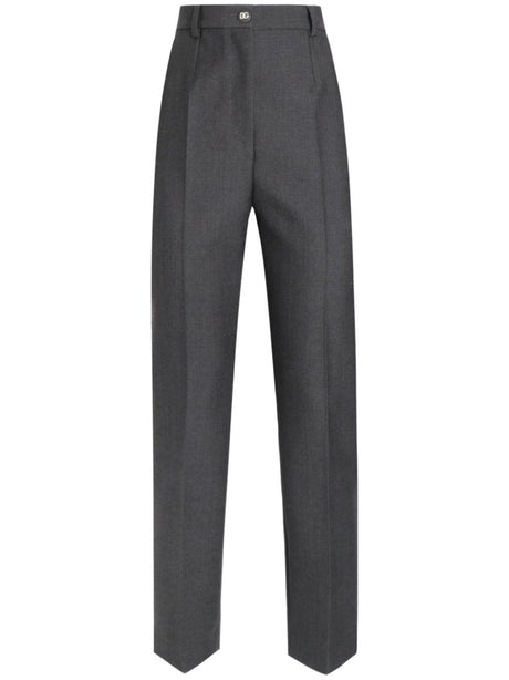 DOLCE & GABBANA Pressed Crease Straight Leg Trousers