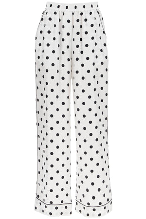 DOLCE & GABBANA Silk Polka-Dot Pajama Pants for Women - Fall/Winter 2024