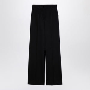 DOLCE & GABBANA  BLACK WOOL FLARED TROUSERS