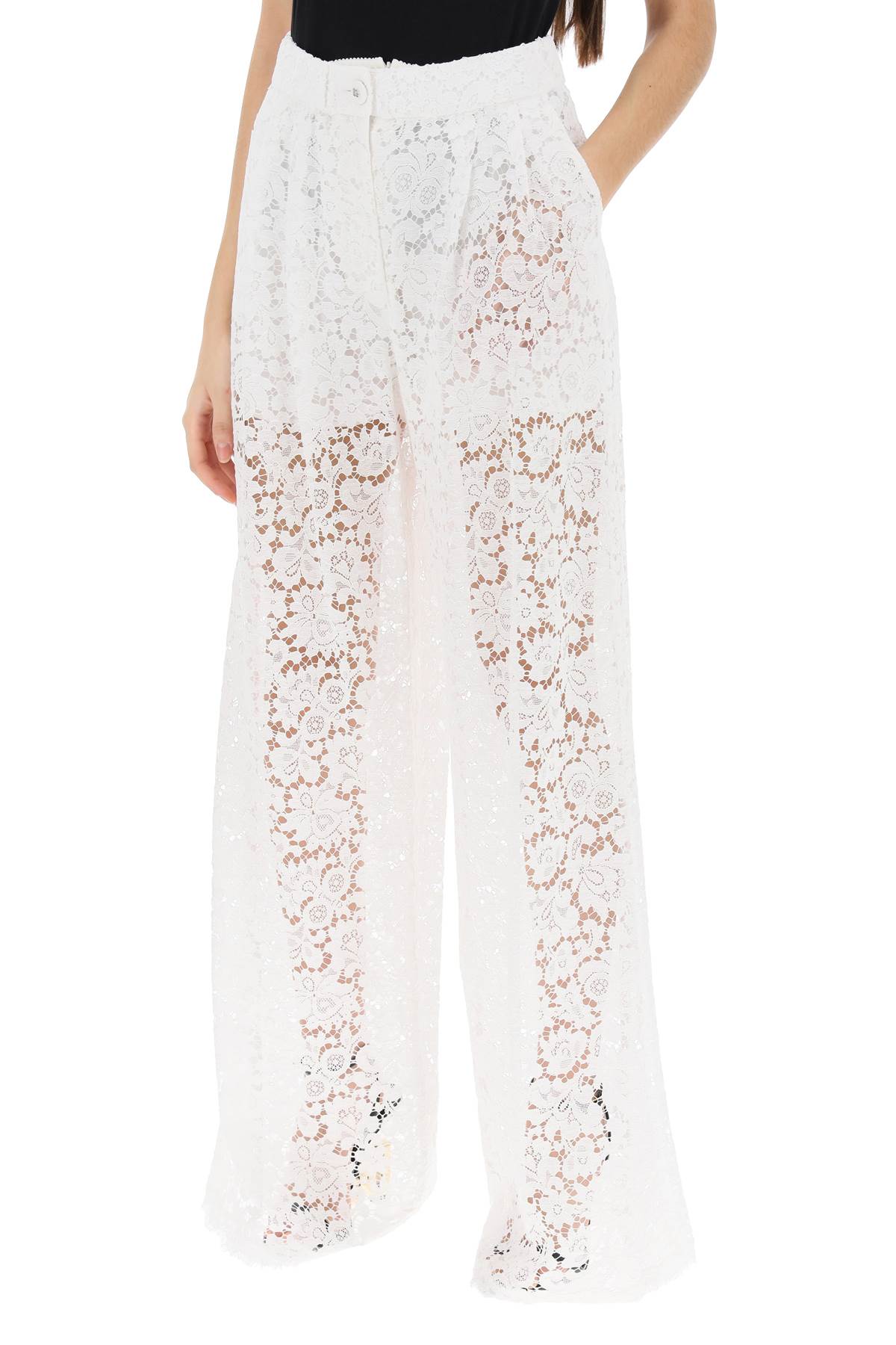 DOLCE & GABBANA Pajama-Inspired Lace Pants for Women