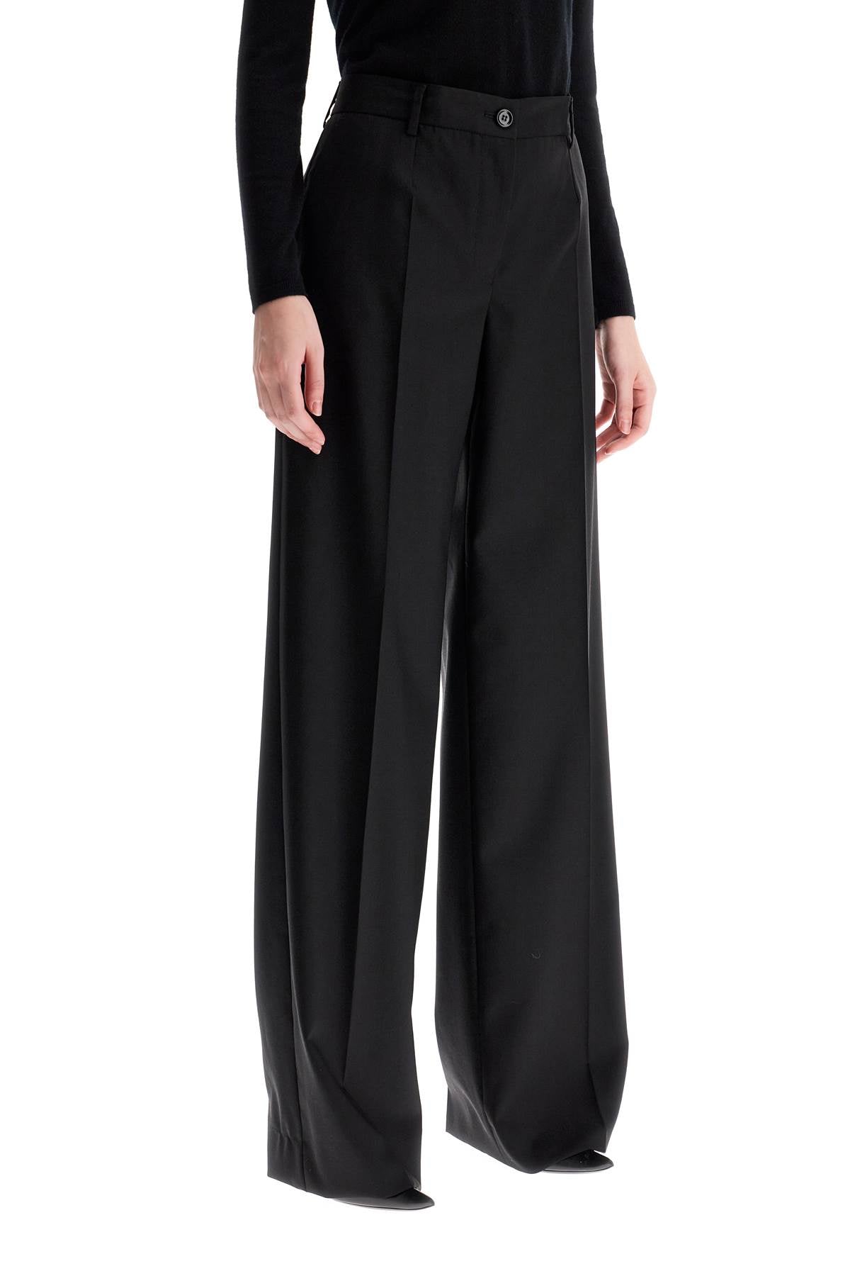 DOLCE & GABBANA Woolen Flare Pants - Perfect Tailoring, Italian Size 42