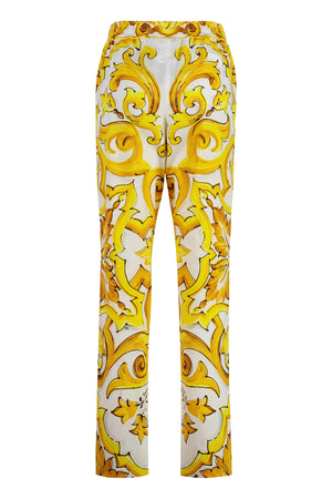 DOLCE & GABBANA Chic Printed Cotton Trousers for Women