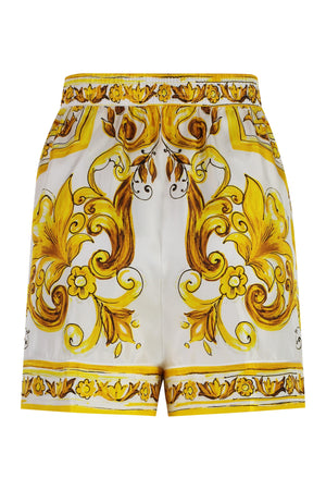 DOLCE & GABBANA Majestic Maiolica Silk Shorts