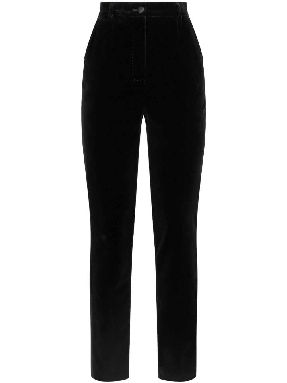 DOLCE & GABBANA Velvet Tailored Design Trousers for Women