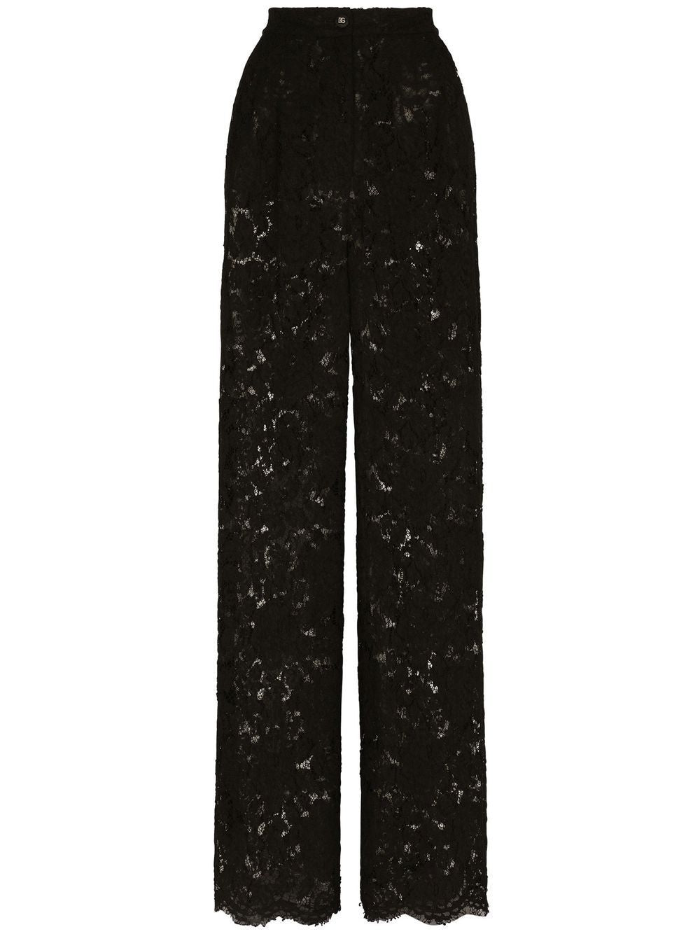 DOLCE & GABBANA Elegant Lace Pants for Women - Black