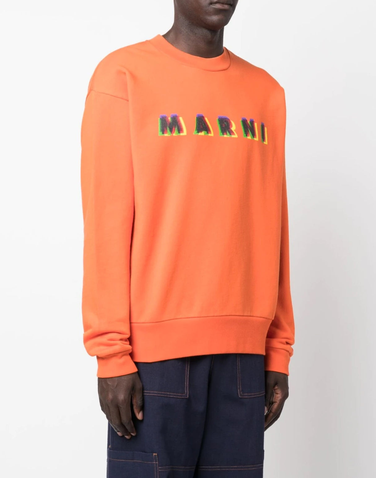 MARNI 3D Logo Printed Crewneck Sweatshirt