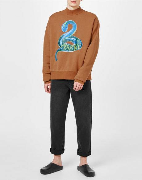 MARNI Brushed Organic Logo Sweatshirt - Crewneck