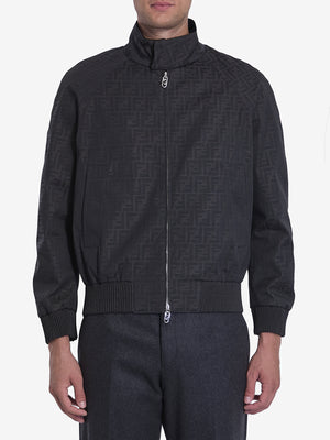 FENDI Coated Canvas Bomber Jacket - Regular Fit