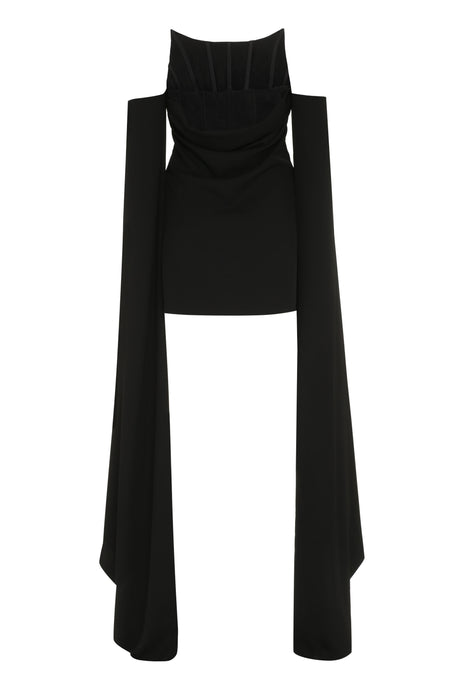 GIUSEPPE DI MORABITO Elegant Black T-Shirt Mini Dress for Women