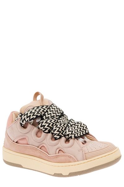 LANVIN Chic Pink Curb Sneakers