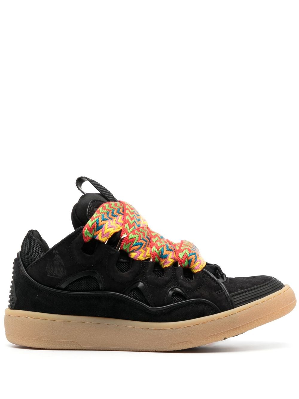 LANVIN Curb Low-Top Leather Sneakers for Women in Black for SS24