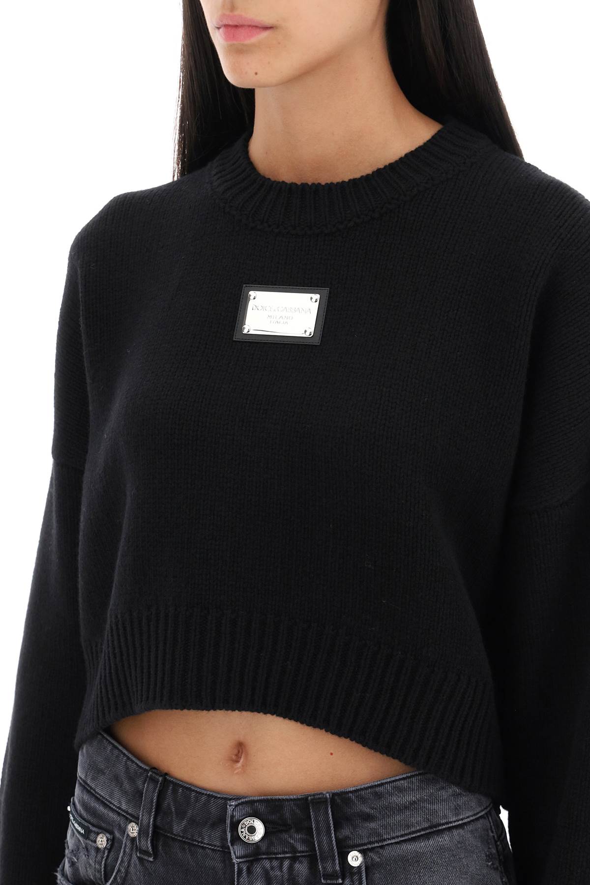 DOLCE & GABBANA Cozy Black Cashmere Wool Pullover for FW23