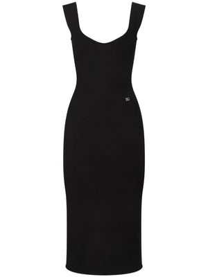 DOLCE & GABBANA Layered-Neck Midi Dress