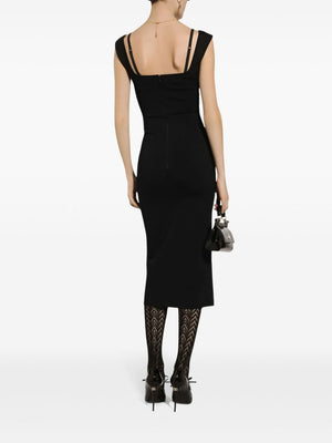 DOLCE & GABBANA Layered-Neck Midi Dress