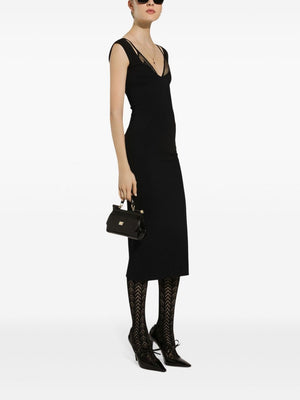 DOLCE & GABBANA Layered-Neck Midi Dress