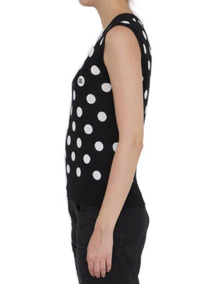 DOLCE & GABBANA Chic Polka-Dot Sleeveless Top