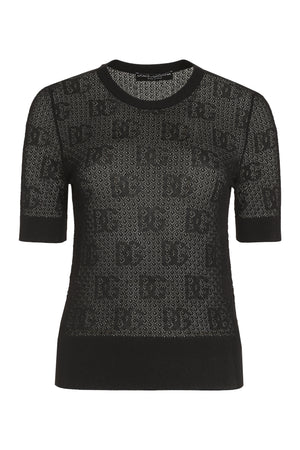 DOLCE & GABBANA Jacquard Knit T-Shirt for Women