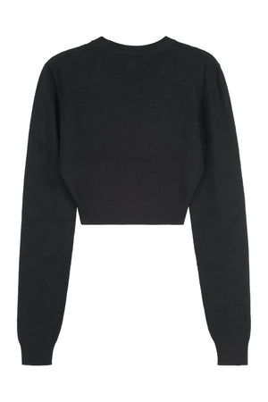 DOLCE & GABBANA White Long Sleeve Crew-Neck Sweater for Women