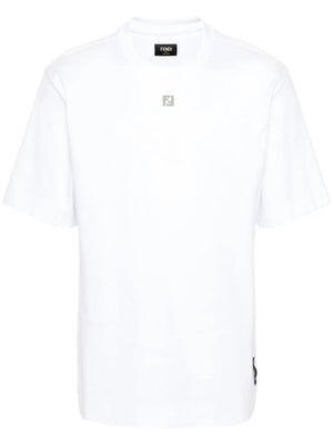 FENDI Signature Plaque Cotton T-Shirt - Men's