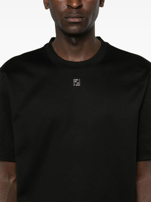 FENDI Classic Plaque Cotton T-Shirt for Men