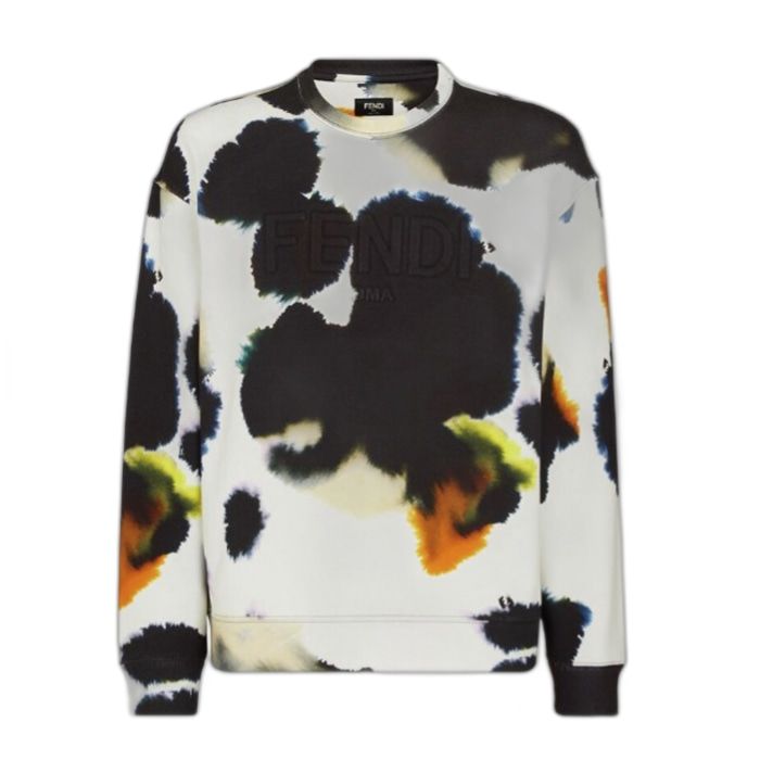 Beige J.Fendi Rome Spot Sweater for Men