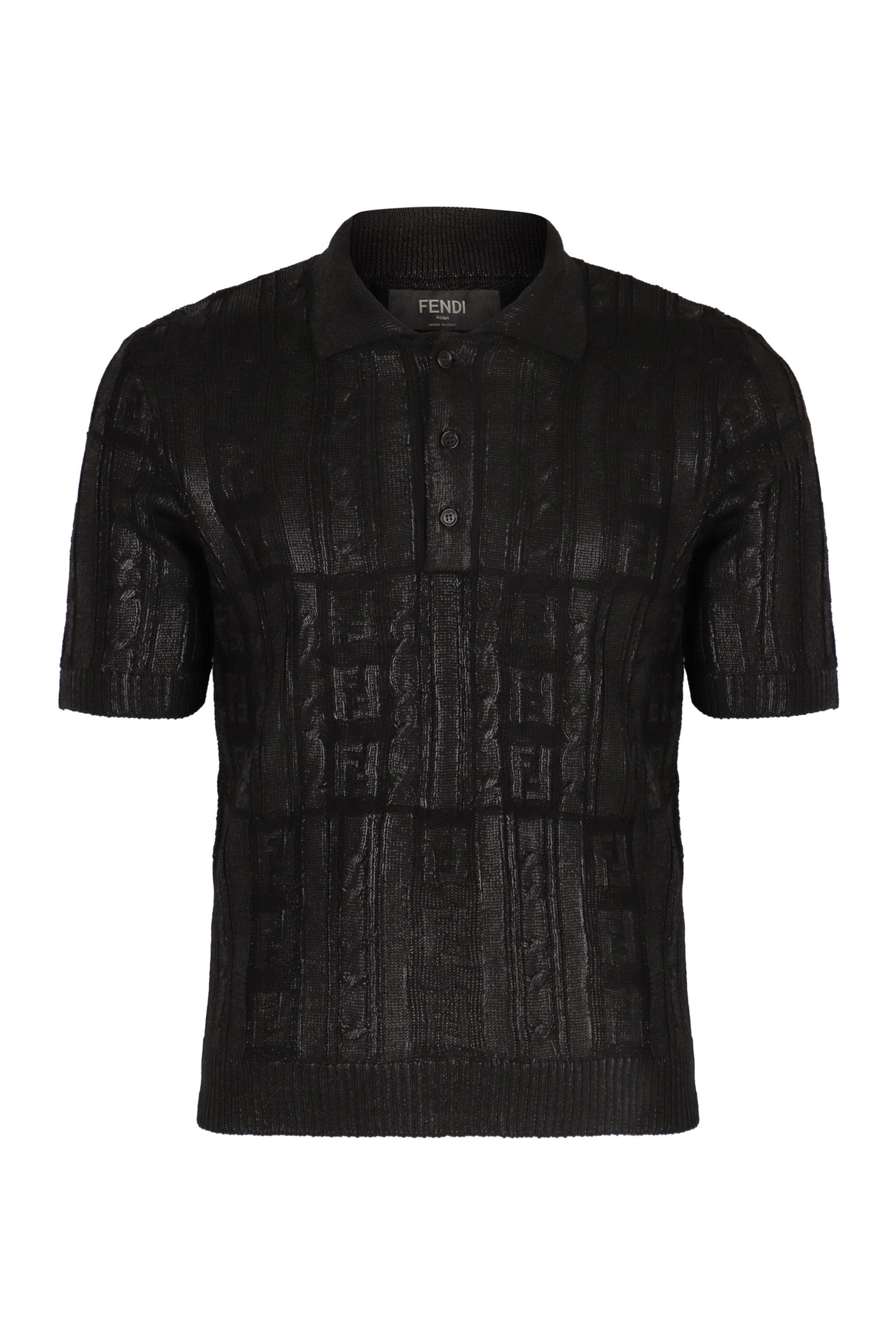 FENDI Knit Wool Polo Shirt for Men - Fall/Winter 2024