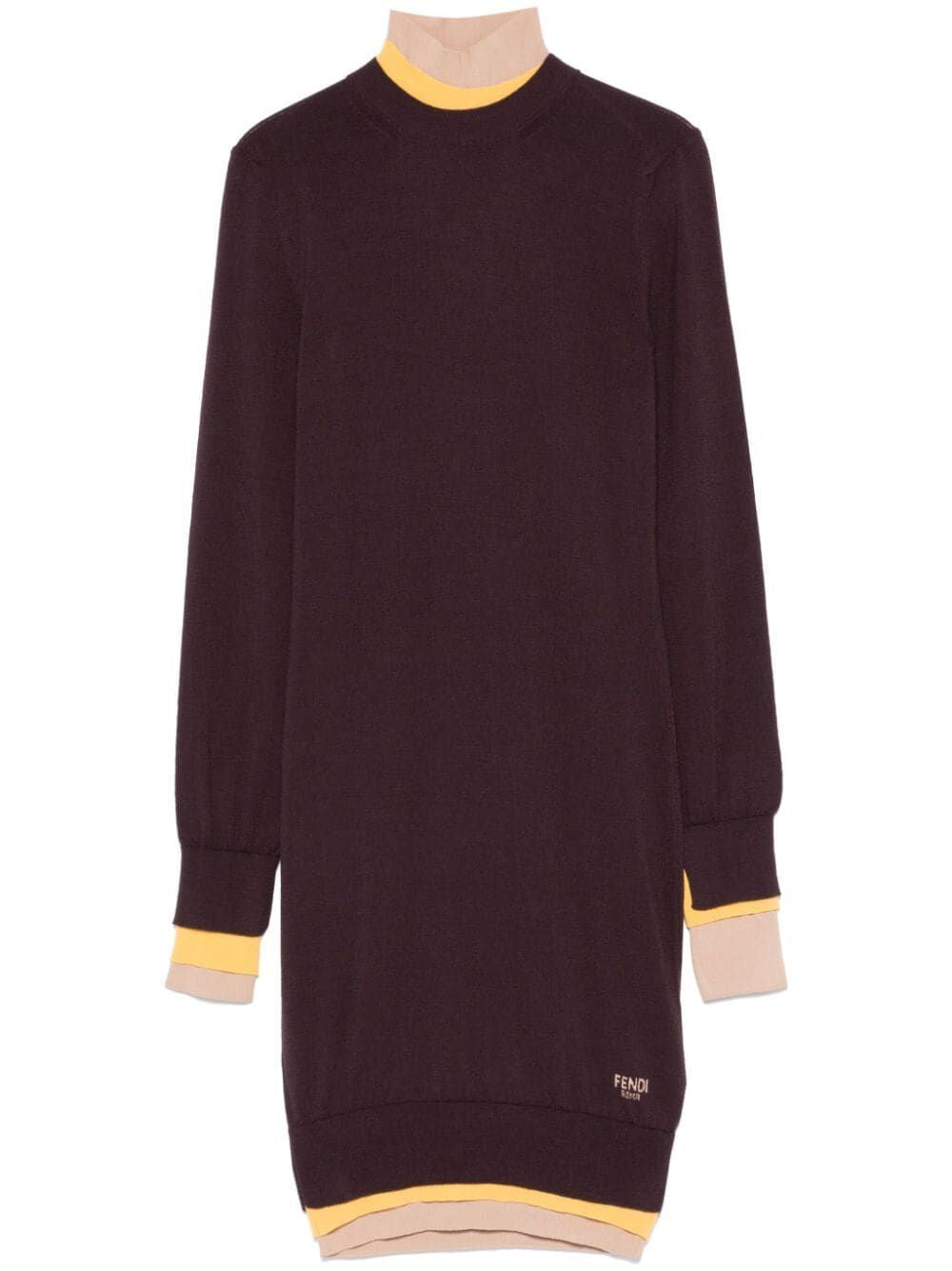 FENDI Layered Mini Dress for Women - FW24 Collection