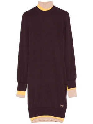 FENDI Layered Mini Dress for Women - FW24 Collection