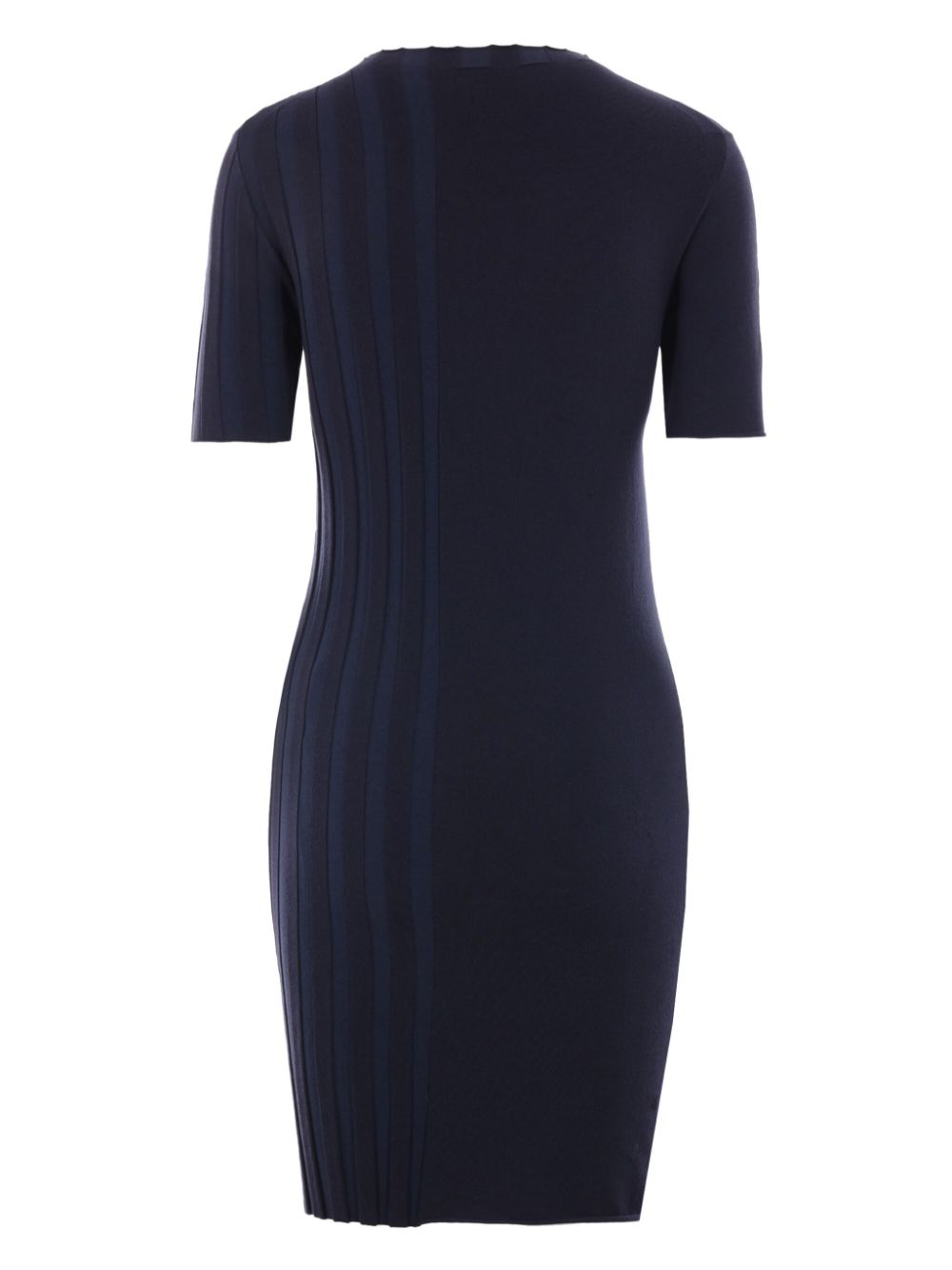 FENDI Elegant Ribbed Cotton Mini Dress in Blue