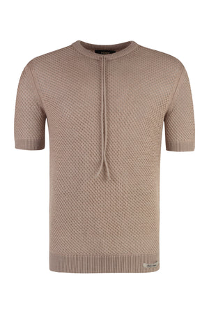 FENDI Men's Tan Short Sleeve Sweater for SS24