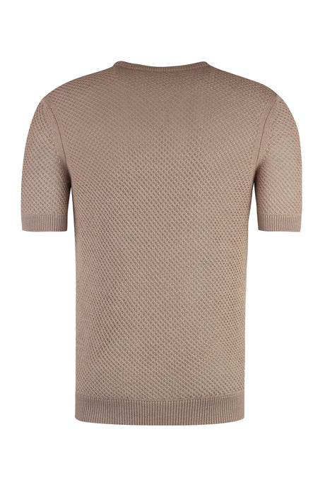 FENDI Men's Tan Short Sleeve Sweater for SS24