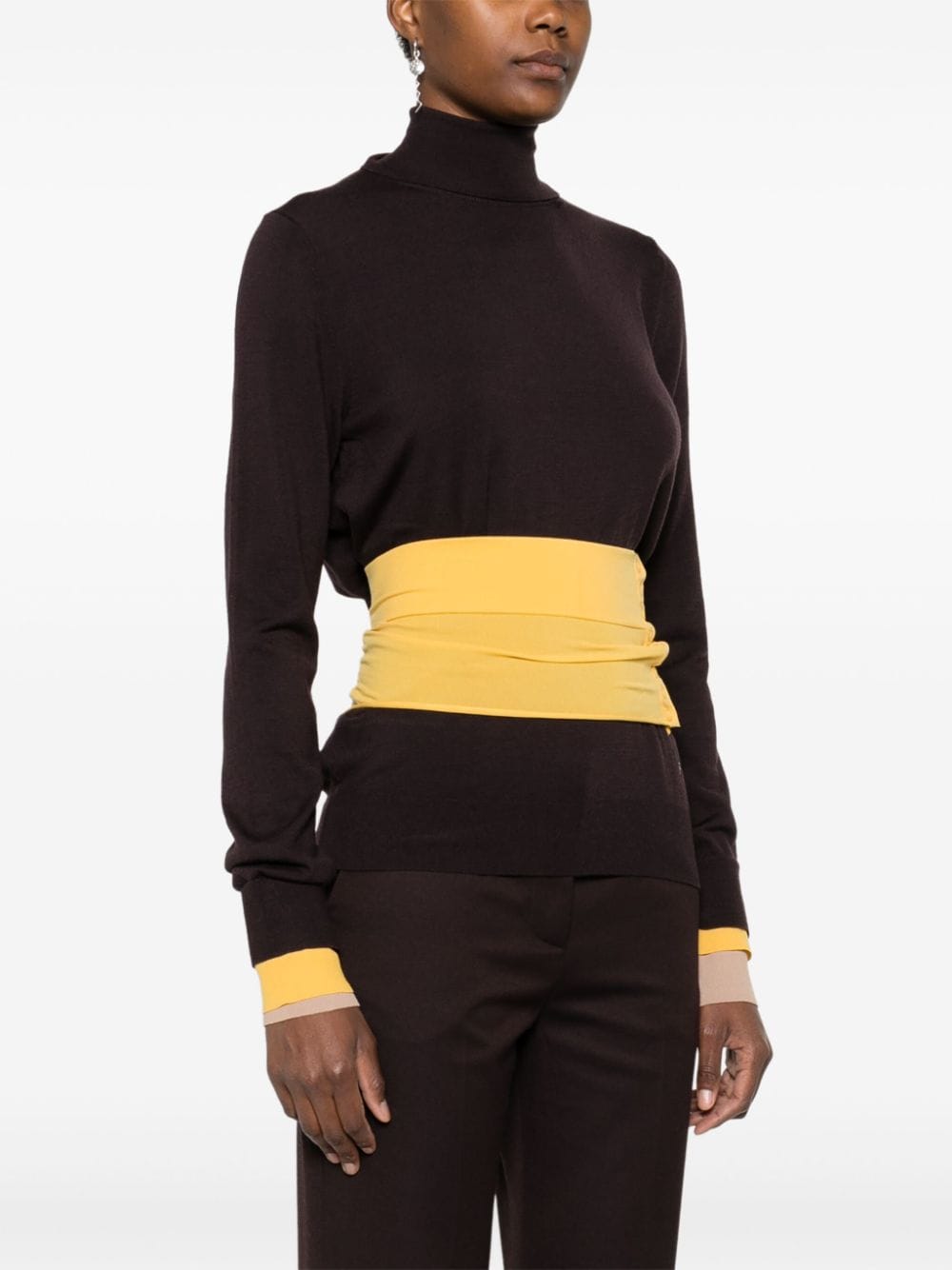 FENDI Wool Blend Turtle-Neck Sweater for Women