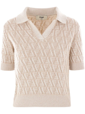 FENDI Wool and Cashmere Polo for Women