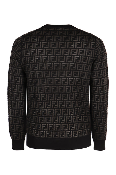 FENDI Jacquard Wool Sweater for Men