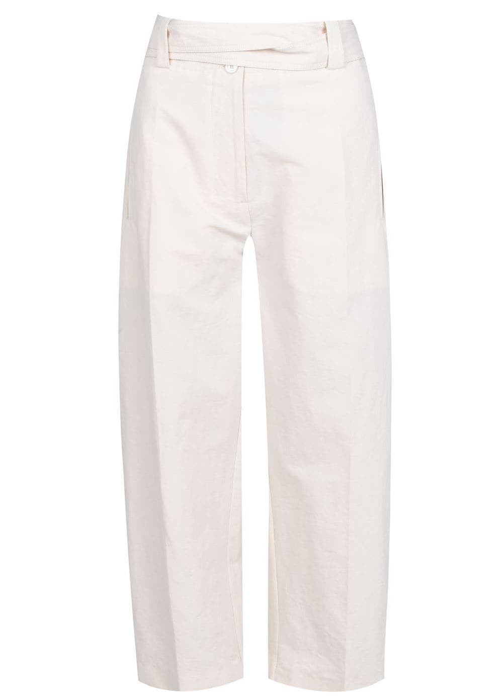 MONCLER Belted Cropped Wide Leg Pants