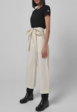 MONCLER Belted Cropped Wide Leg Pants