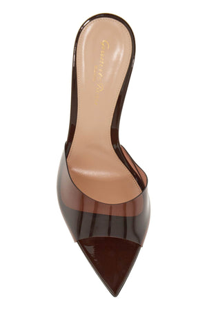 GIANVITO ROSSI Brown Patent Leather Stiletto Heel Sandals for Women