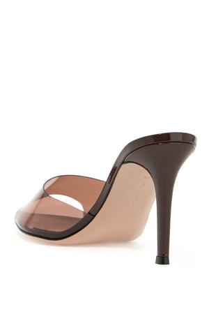 GIANVITO ROSSI Brown Patent Leather Stiletto Heel Sandals for Women