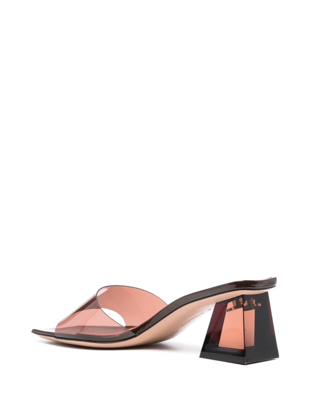 GIANVITO ROSSI Graphic Heel Slip-On Sandals for Women - Brown