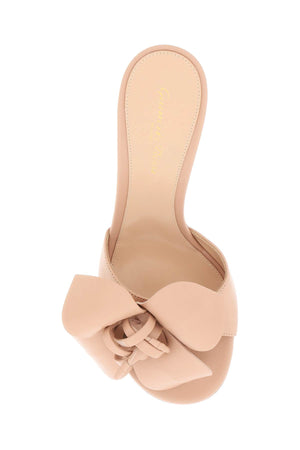 GIANVITO ROSSI Sculptural Leather Flat with Petal Details - Neutral