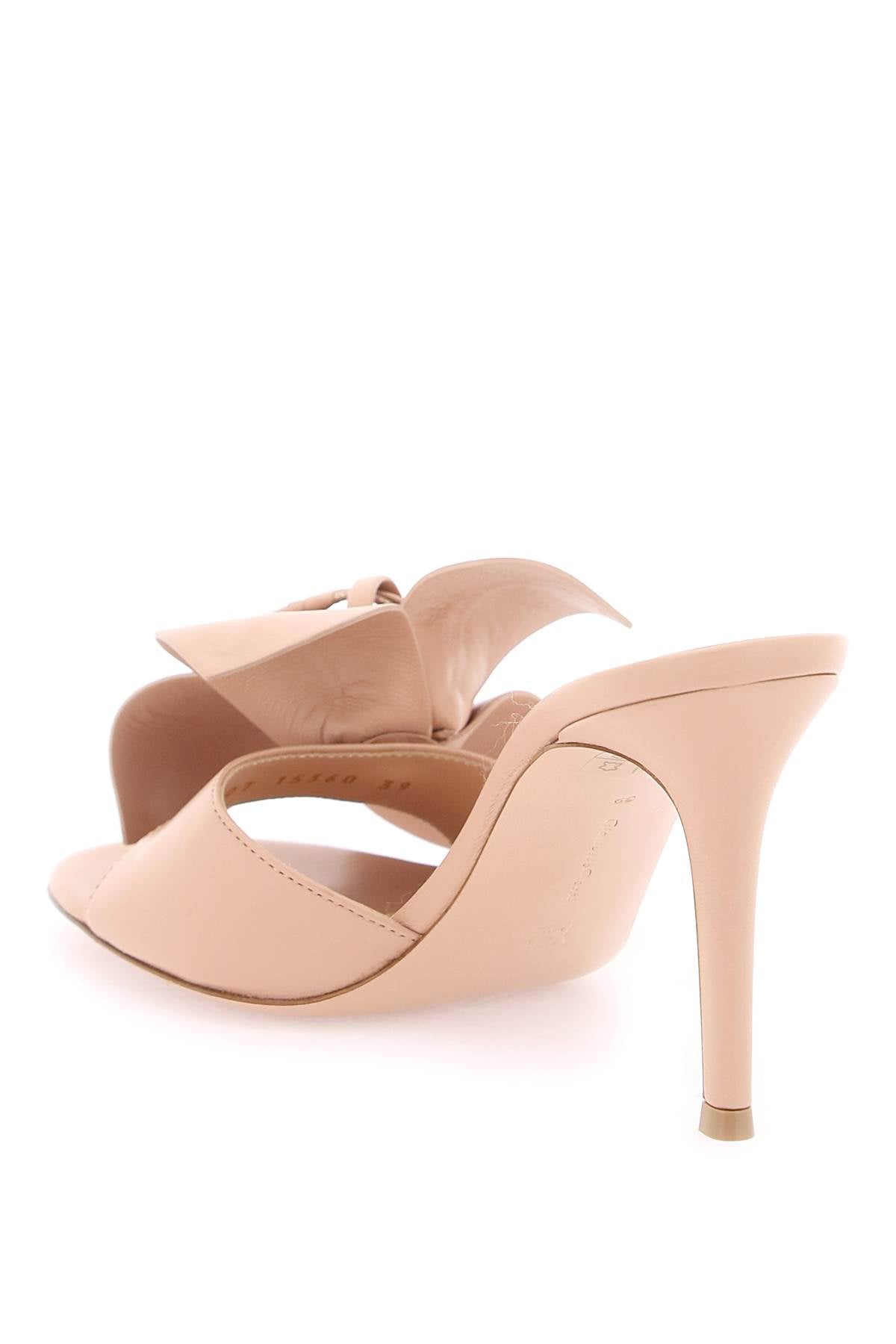 GIANVITO ROSSI Sculptural Leather Flat with Petal Details - Neutral