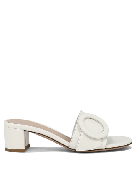 GIANVITO ROSSI Classic White Leather Sandals for Women - SS24 Collection