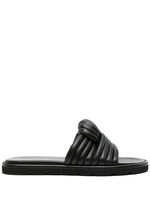 GIANVITO ROSSI Women's Leather Flat Sandals - Sleek and Stylish for SS24