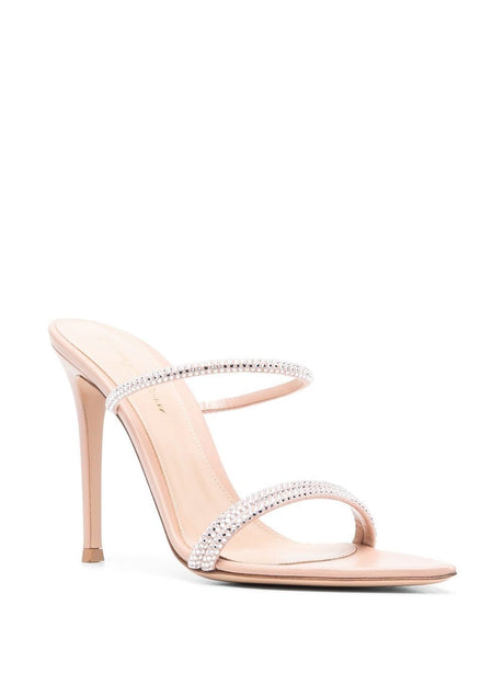 GIANVITO ROSSI Luxury Rhinestone Embellishment Flat Sandals for Women - SS23 Collection