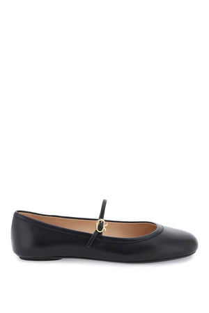 GIANVITO ROSSI Sleek and Chic Nappa Leather Ballet Flats for Stylish Women