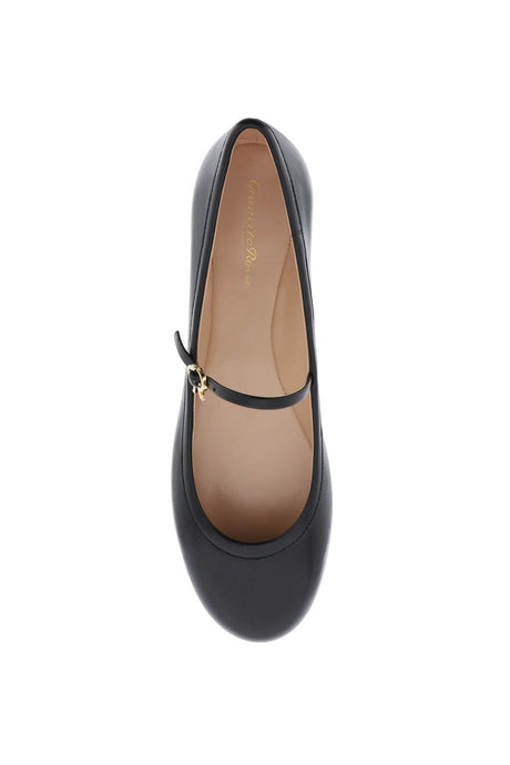 GIANVITO ROSSI Sleek and Chic Nappa Leather Ballet Flats for Stylish Women