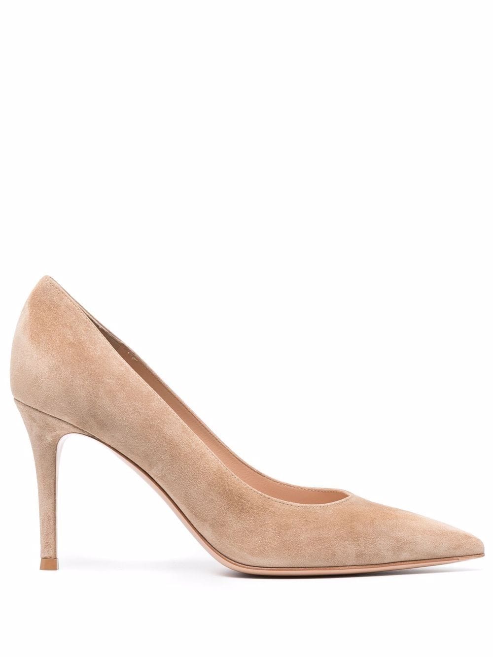 GIANVITO ROSSI Beige Suede Pumps for Women - High Heel Pointed Toe Shoes for Fall/Winter 2023
