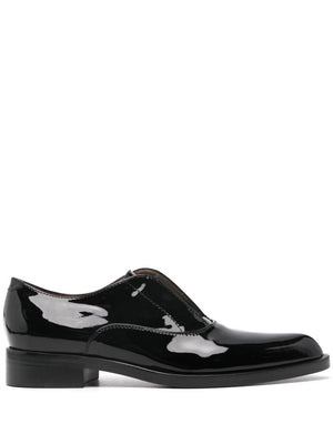 GIANVITO ROSSI Lace-Up Patent Leather Moccasins