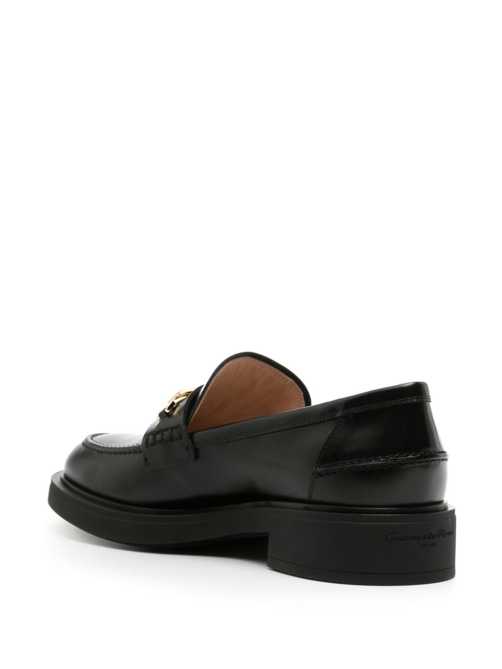 GIANVITO ROSSI Luxurious Black Leather Loafers - SS24 Collection