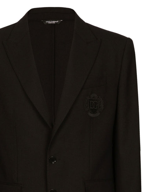 DOLCE & GABBANA Refined Tailored Black Jacket